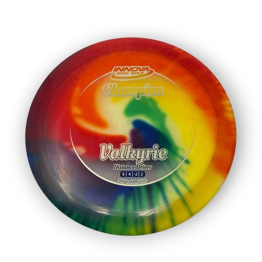 Innova Champion Valkyrie Distance Driver 94-22 PDGA Rainbow Tie Dye Disc Golf